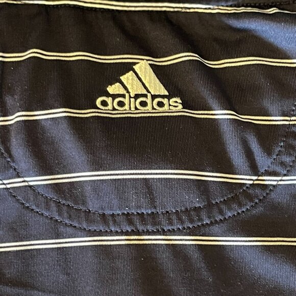 Adidas ClimaCool Baltusrol Golf Polo Shirt Navy & White Stripes L - Picture 11 of 12